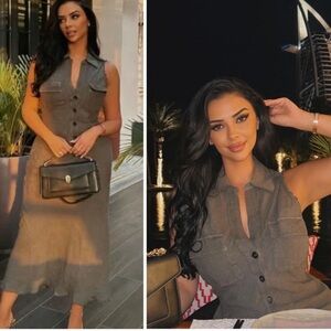 Zara grey long dress